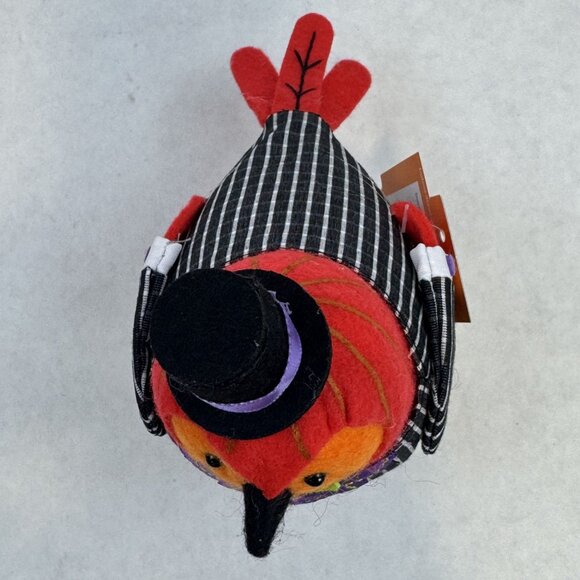 Hyde & Eek! Gourdon Featherly Friends Halloween Bird Decoration Top Hat NEW - Picture 5 of 12